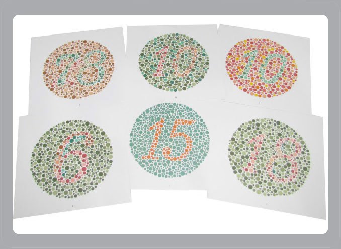 Color blindness cards